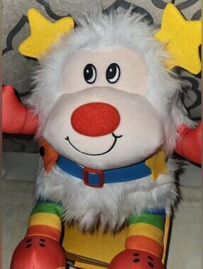 NEW Rainbow Brite's Friend Sprite Plush Toy - White with Rainbow Color Accents